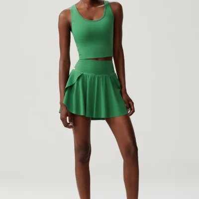 Tennis Skirt Set for Women Quick-drying Badminton Golf Sports Skirt Fitness Breathable Tank Top Bra Workout Pleated Skorts Suit