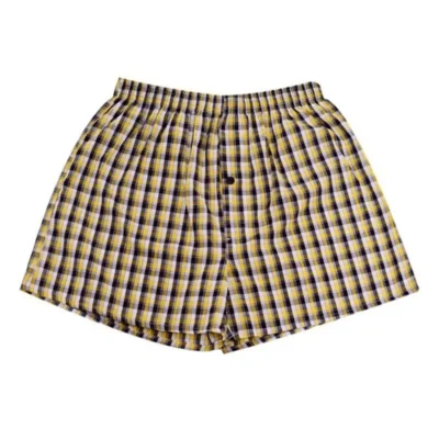 Men's Cotton Arrow Boxers Casual Plaid Print Elastic Waist Underwear Summer Loose Breathable Beach Pants Boxers Shorts 2021 Hot